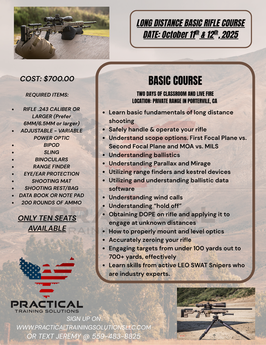 Long Distance Basic Rifle Course